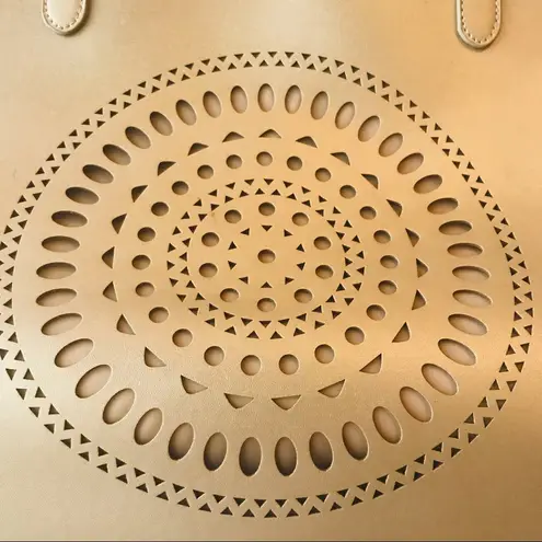 Neiman Marcus Large Gold Mandala Cut Out Tote Bag