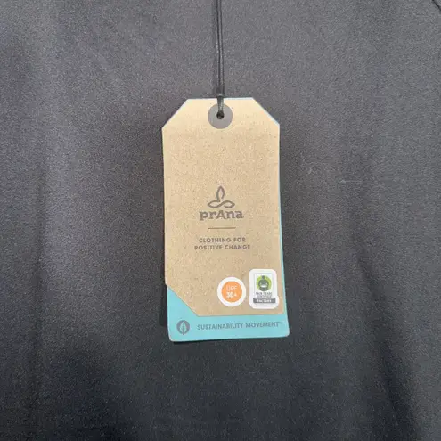 prAna T-Shirt Womens Sz 2X Black Crew Neck Raglan Short Sleeve Casual Pullover