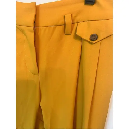 New York And Company mustard yellow stylish trousers dress pants size 6