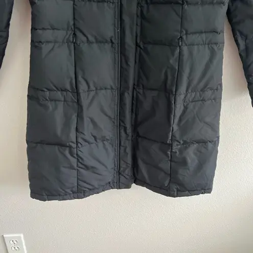 Garnet Hill Black Long Maxi Shaped Down Coat 6