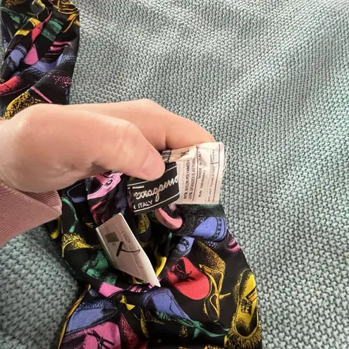 Salvatore Ferragamo Vintage Shoe Print Footed Leggings Runway 1991 Sz Medium