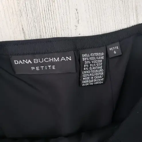 Dana Buchman A-Line Flare Solid Black Skirt Women's Size 4P