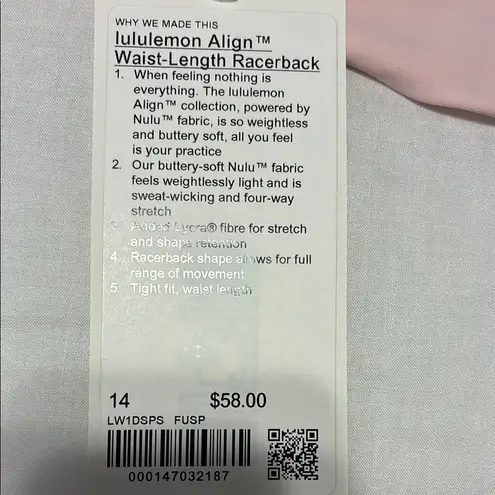 Lululemon  Athletica Pink Boxy Sleeveless Tank Top