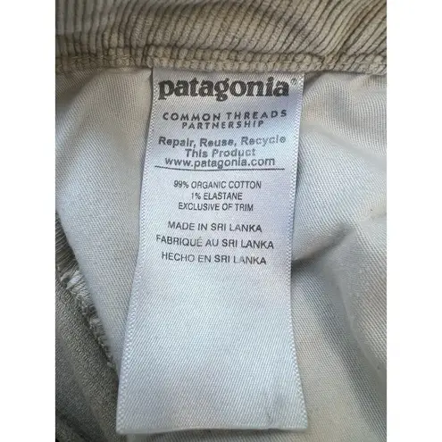 Patagonia  Corduroy Pants Womens 29 Khaki Fitted Organic Cotton Skinny Stretch