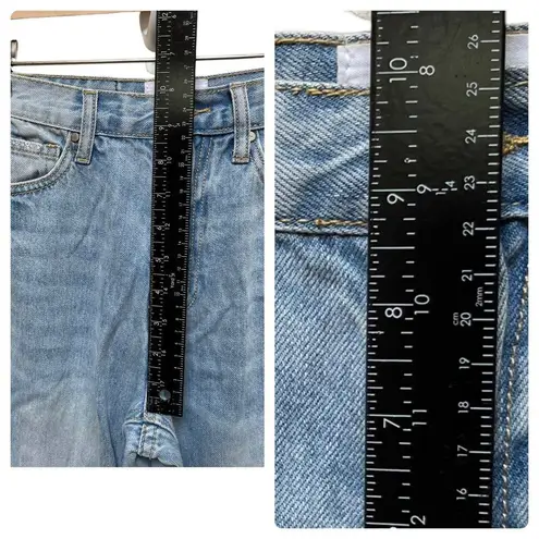 Insane Gene Light Wash Cotton Raw Hem Straight Jean Size 0/23 Blue