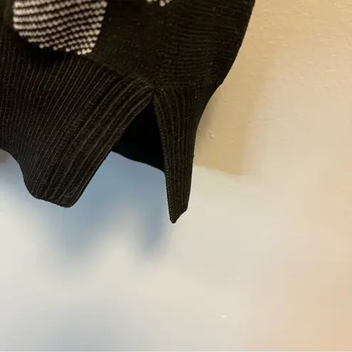 Sandro Paris Sweater Black & White Checkered Knit Top Sz M (?) EUC