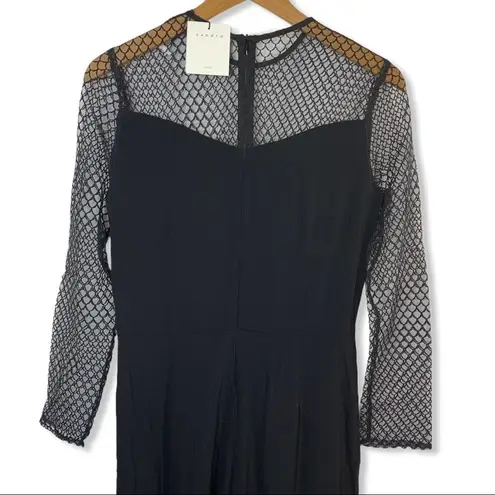 Sandro black Gesette wide leg jumpsuit size 36/S