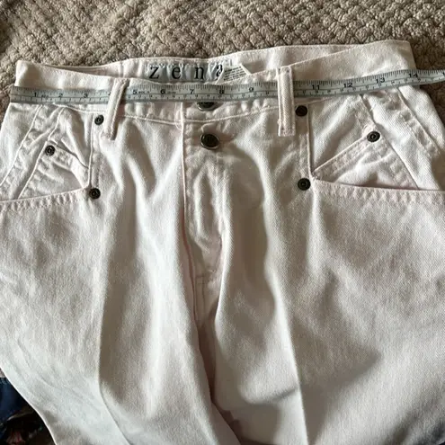 VTG 80’s Zena High Waisted 100% Cotton Jeans Sz 8 Pastel Light Pink Taper Leg