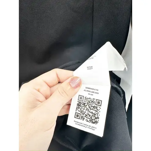 Max Mara Black Onore Long Sleeve Jersey Midi Dress Size 12