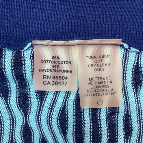 Magaschoni Cardigan Duster Size XL Open Front Light Weight Blue