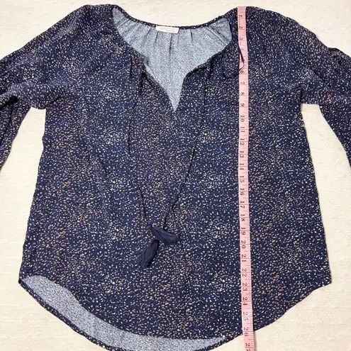 Lovestitch Navy Blue Patterned Women's Top Size L