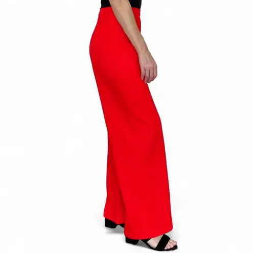 Vintage 60’s Red Textured High Rise Holiday Christmas Flare Pants Size XS