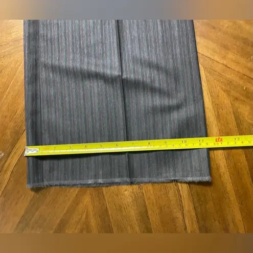 Claud Pinstripe Grey Burgundy Wide Leg Trouser Pants Office Work Size 8 NWT