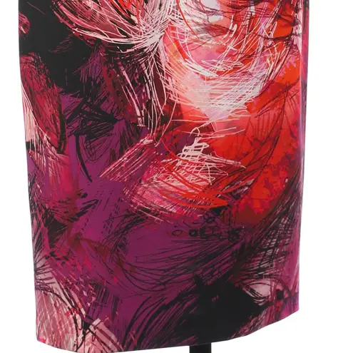 Fuzzi Pink & Fuchsia Abstract Floral Knee Length Dress Size M