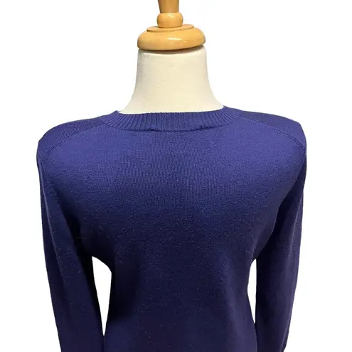 Ports 1961 Sweater Dress Cardigan Tunic Sz L Merino Wool Navy Colorblock Classic Blue Size L