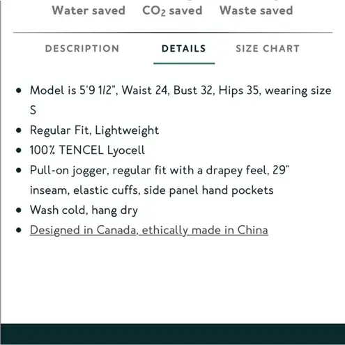 Ten Tree light blue elastic waist
Colwood tencel/lyocell joggers