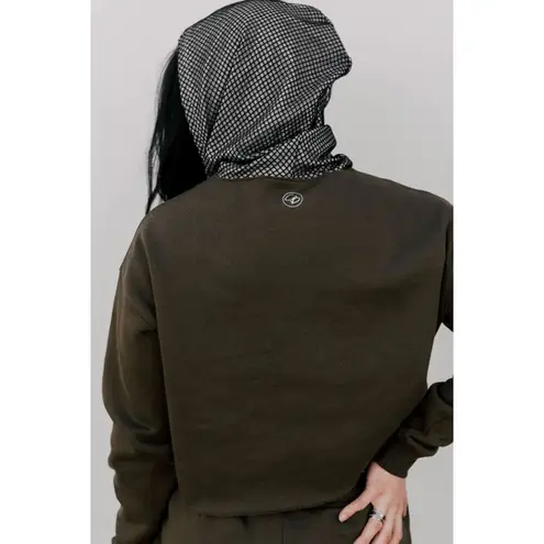 Celestial Bodiez NWOT Good Vibe Hoodie in Olive Juice Green/Smoke Gray Medium Green