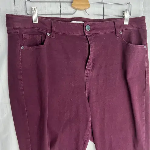 Lane Bryant  Size 16 Purple High Rise Ankle Skinny Jeans 38"x27" SHORT