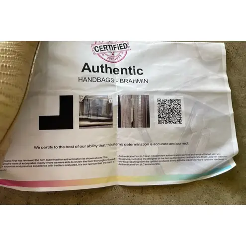 Brahmin Medium Classy Asher Leather Shoulder Tote/Bag-Gold Tones W Match Wallet