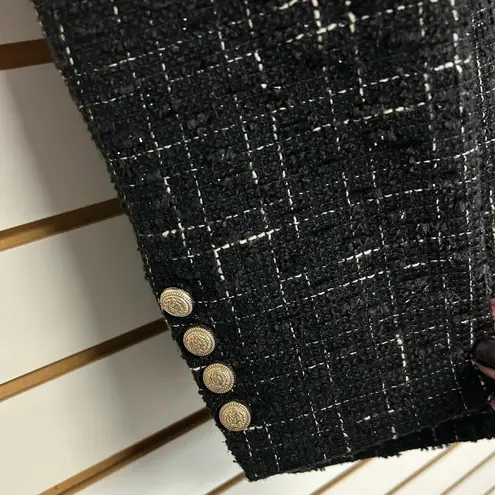Generation Love Irene Tailored Tweed Blazer Size XL Black & White