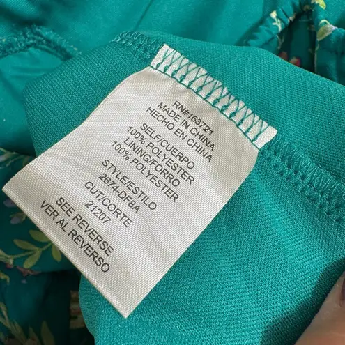 City Studio Teal Green Floral Printed Juniors Babydoll Mini Dress XXL NWT Size undefined