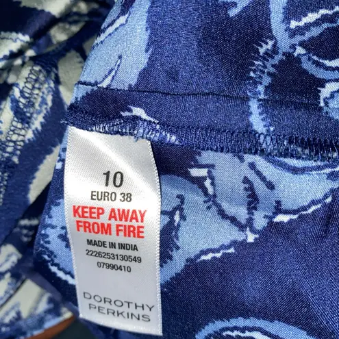 Dorothy Perkins Vintage Peplum MIDI Floral Silky Dress US 6