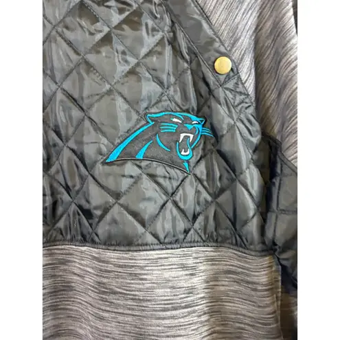 NFL Team Apparel Women's Gray Black Carolina Panthers Sweatshirt M