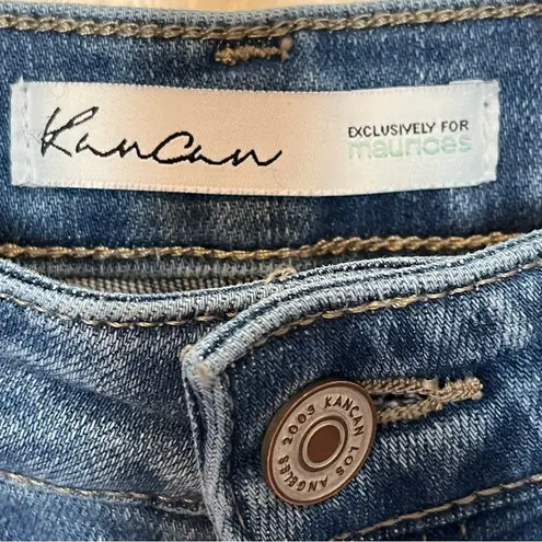 Kancan for Maurices Distressed Jeans Sz 31 Stretch Straight Leg High Rise Blue
