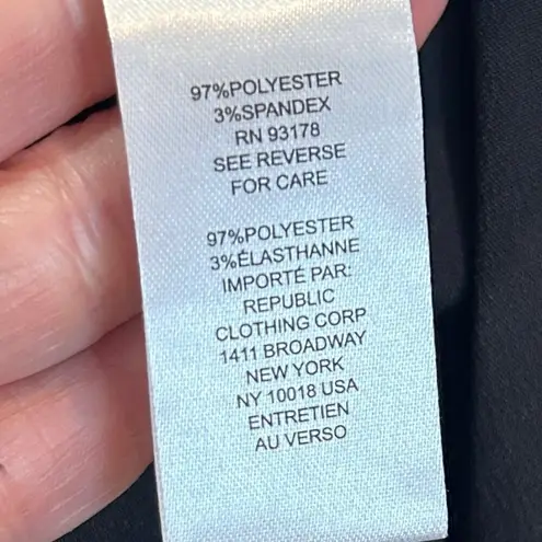 Elie Tahari ELIE. NWT! Black Satin High Rise Drawstring Wide Leg Pants Sz Large