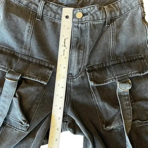 Cider Mid Rise Pocket Wide Leg Cargo Jeans Women’s Size Med