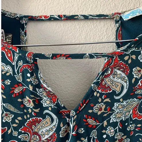 Cecico Women’s Dress Bell Sleeve Bohemian Paisley Floral Dress