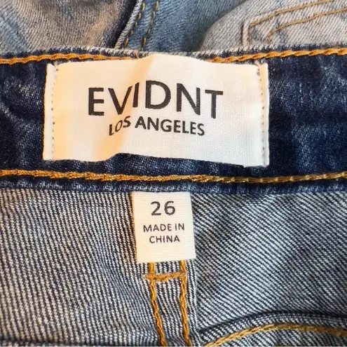 Evidnt  Los Angeles Size 26 Tate Skinny Distressed Blue Jeans 3” Slit Pan…