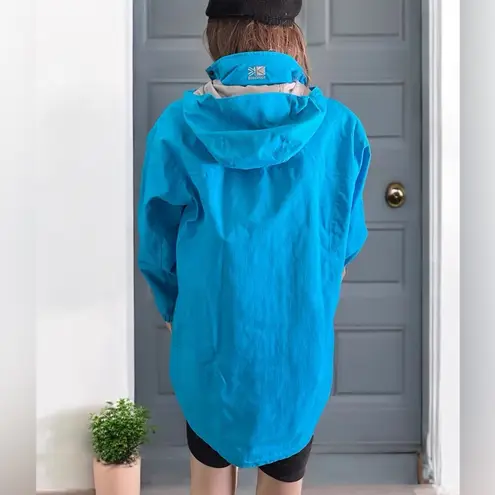 Karrimor The Great British Mountain Company Karrimor Aqua Blue Nylon Mesh Waterproof Urban Zippered Hooded Jacket Size 10