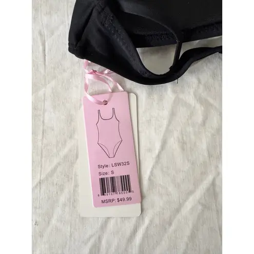 Emme Jordan Black Bikini Set Ring Detail Tie Straps Swimsuit small size