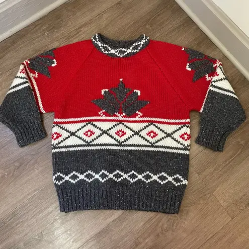 Vintage Susann D Textured Knit Holiday Sweater Acrylic Wool Heavyweight Women M Size M