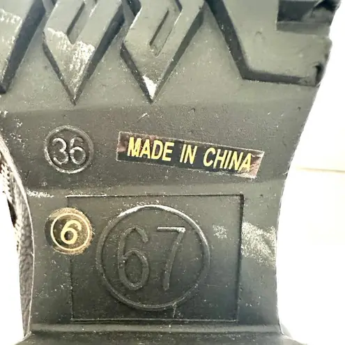 Outsider Open Road Moto Boots Size 6 Black with Side Zippers