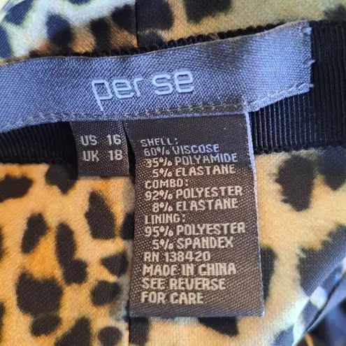 Per Se animal print/black pencil skirt /jacket set NWOT