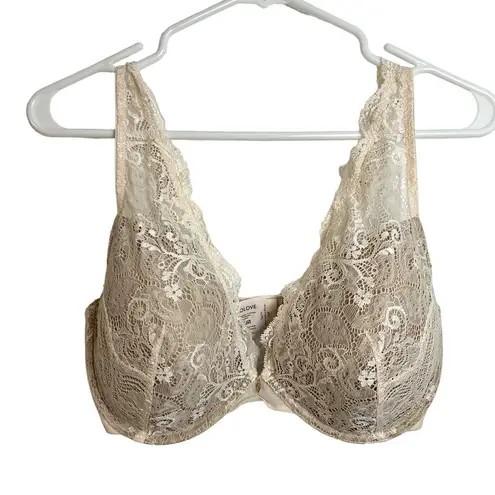 Third Love Lace Contour Bra Womens Size 34F Cream Soft Pink