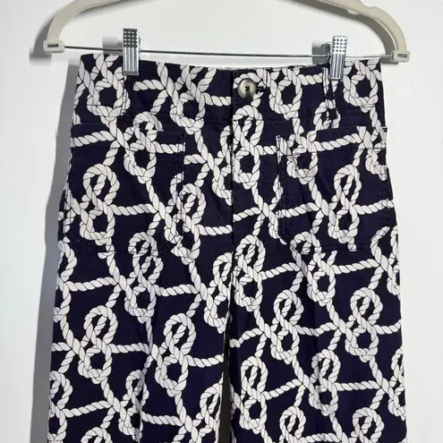 Maeve Anthropologie Colette Pant Women 28 Navy Blue Nautical Coastal Preppy