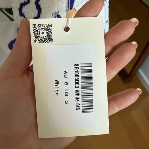 Selfie Leslie *NWT* Indie Lux Cypress Graphic Strapless Maxi Dress White