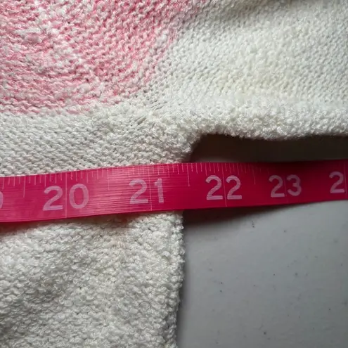 Calvin Klein Jeans NWT Cream Pink Striped Tunic Sweater 2XL XXL Split Back