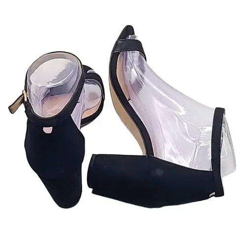 Essex Lane Moira Women's Black Ankle Strap Block Heel Sandals Size 7.5M