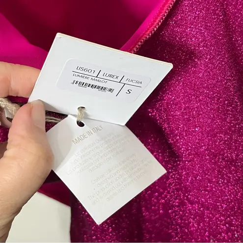 Oseree New Lumiere Maillot Women’s Size Small Fuchsia Pink One Piece Sparkle