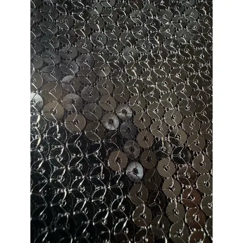 X By Gottex Black Sequin Bomber Jacket with pockets size Large