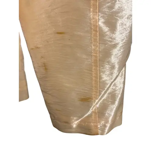 Dismero Women's Blazer Jacket Y2K Vermoda SPA Satin Lined Zipper Pocket Small Orange Size 4