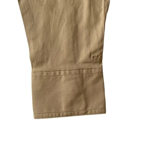 DSG women’s BF woven collared button down long sleeve shirt large sahara sand Tan