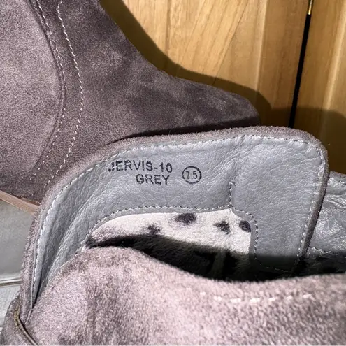 Bella Marie Brown Ankle Booties with Stacked Heel