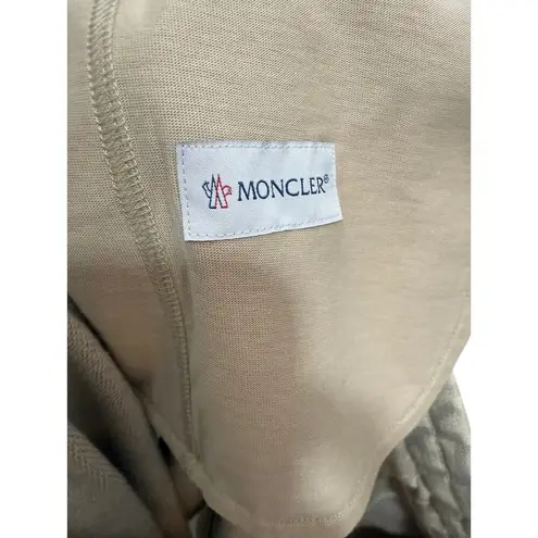 Moncler NWT Monogram Drawstring Shorts – Beige Logo Print Luxury Style, Size S - Image 13