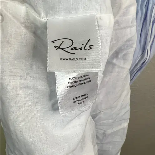 Rails Tara Linen Blend Striped Mini Dress Size XS In Napoli Stripe