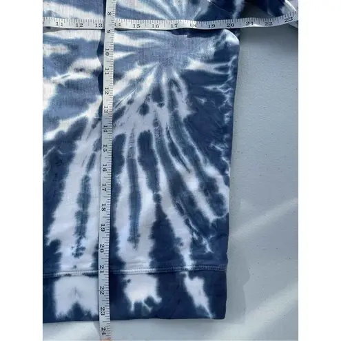 J.Crew 0207  White Blue Tie Dye Sweatshirt Size XS 100% Cotton